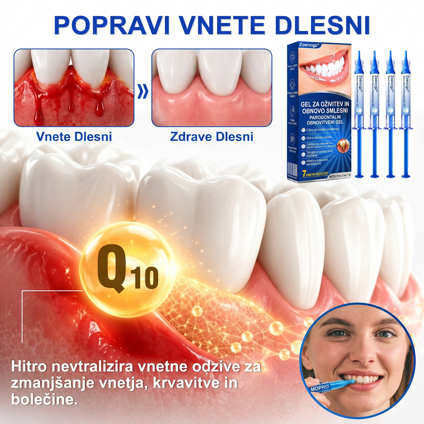Zoencgz® 🦷🥗Antibakterijski gel za obnovo dlesni | Vidni učinki v 7 dneh