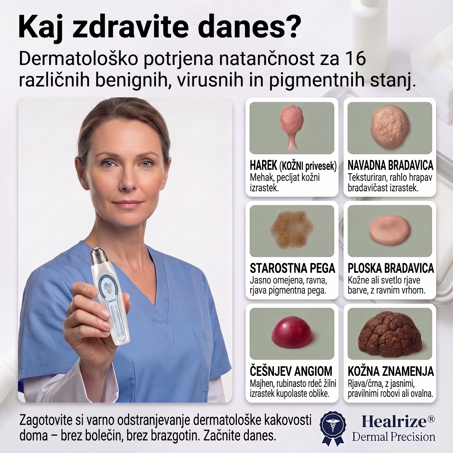 🔥 Ostalo je samo še 10 kosov! Izkoristite dodatnih 50 % popusta! 𝑯𝗲𝙖𝐥𝗿𝗶𝙯𝗲® 7-dnevni roll-on za ciljno nego kožnih nepravilnosti Tag & Spot 🪄