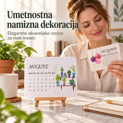🌱 Setljiv koledar iz semenskega papirja „Timeless” za 2027